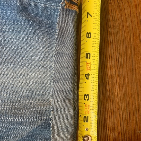 American Eagle Cut Off Jegging Shorts Sz 10 Mid Rise Rolled Cuff Repurposed - Picture 7 of 13